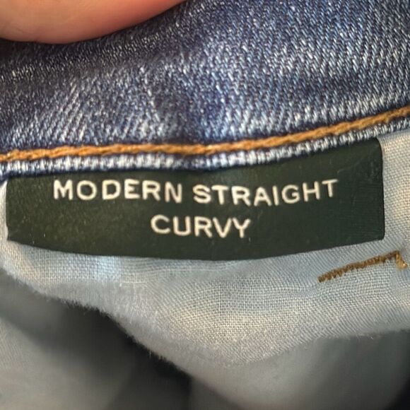 Lauren Ralph Lauren Womens Modern Straight Curvy Jeans size 12 ALTERED - Picture 7 of 16